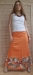 Long orange skirt 6